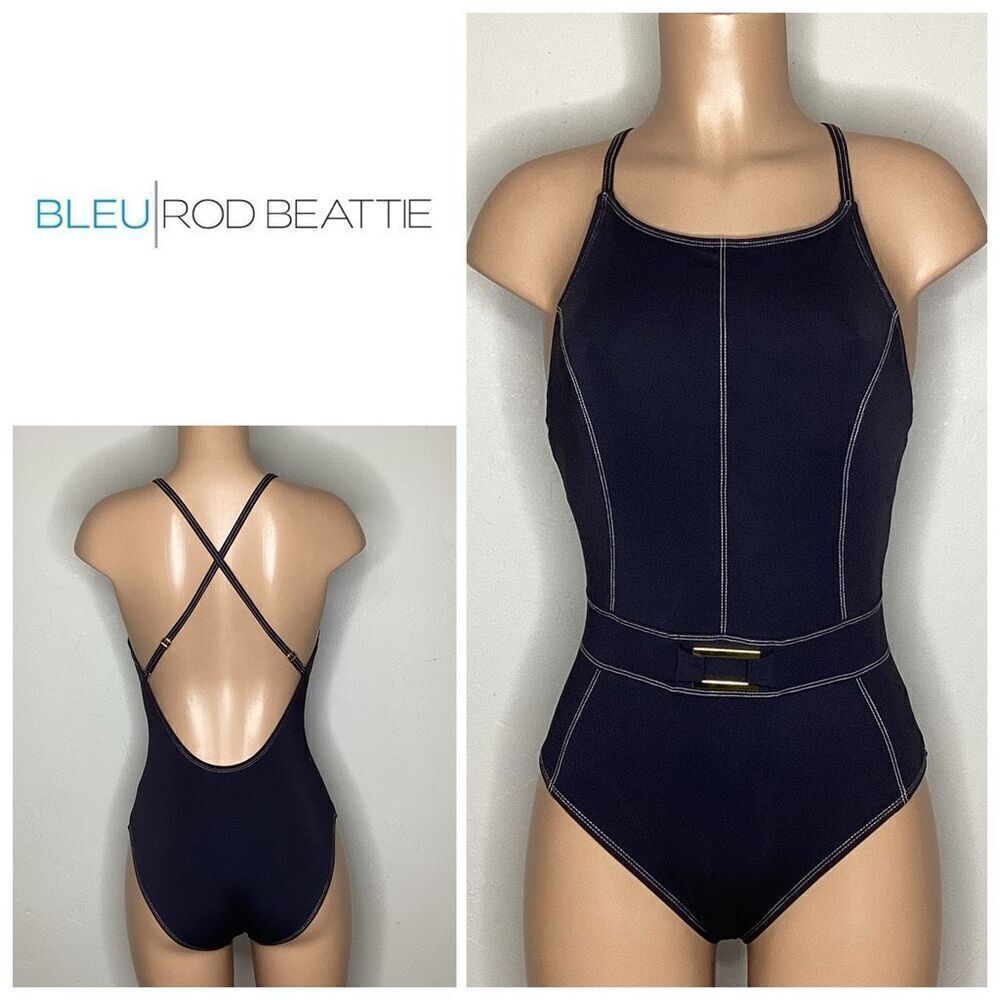 New. Bleu Rod Beattie black swimsuit. Size 4. Retails $169